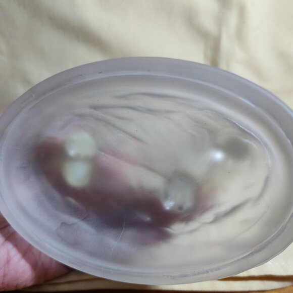 Vintage French 24% Lead Crystal Elephant Figurine on Frosted Base SHIPS FREE - Picture 9 of 9